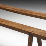 Rustic primitive benches, france, 19th century