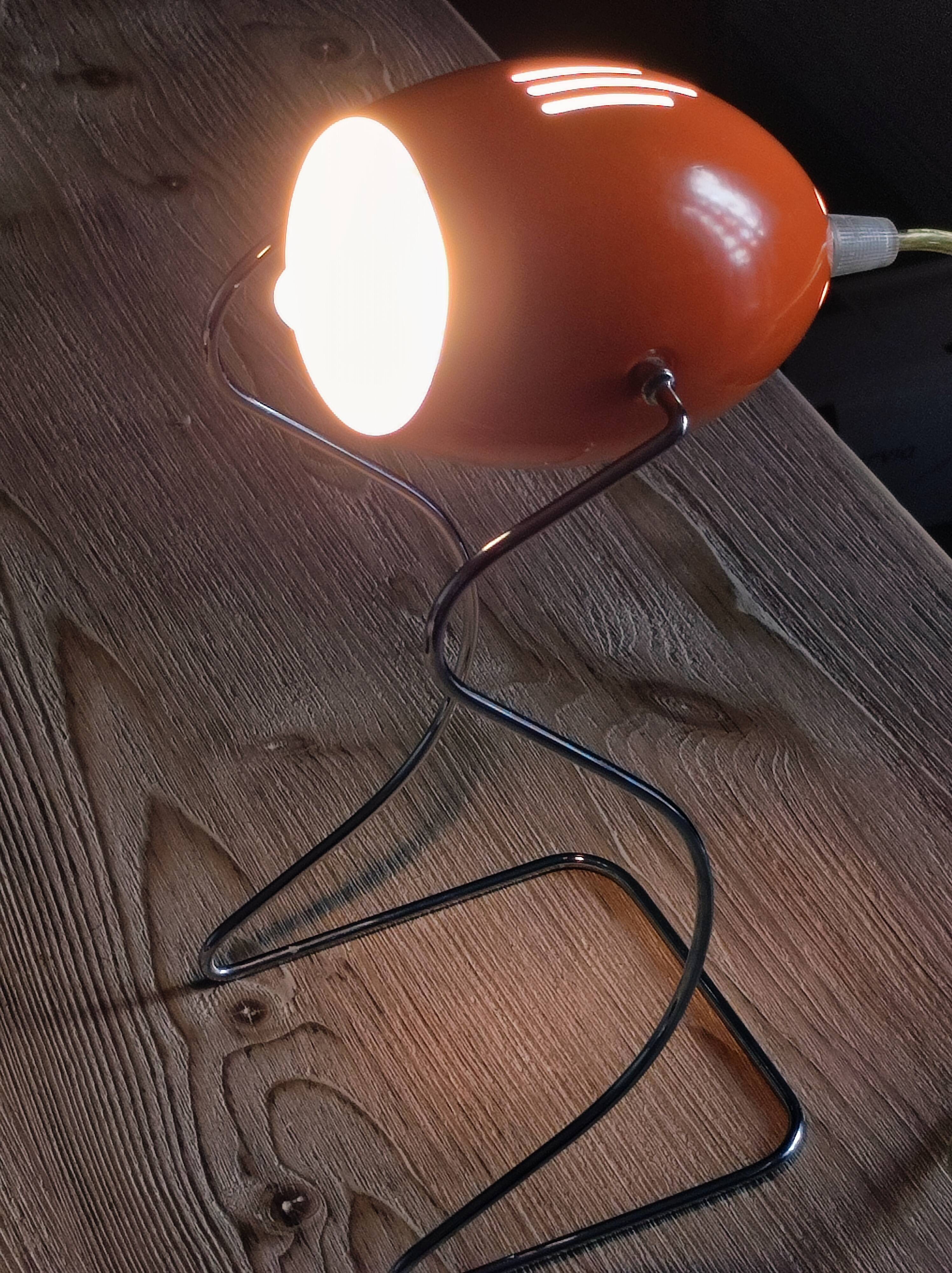 Orange metal lamp