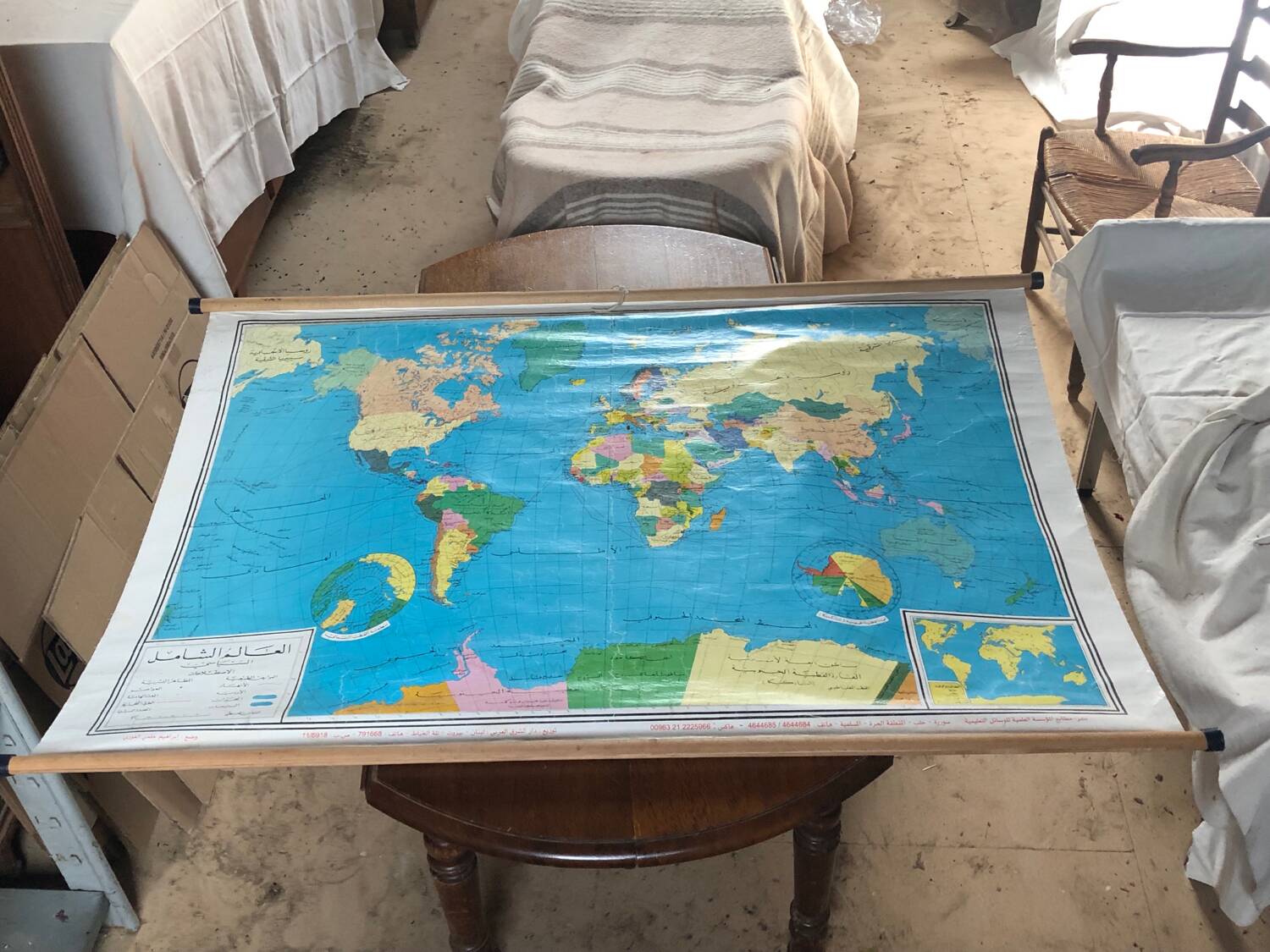 Carte monde de tunisie