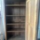 Antique Louis-Philippe walnut veneered wardrobe with an antique mirror.