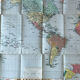Very large Foldex world map - coloured world map 104x74cm