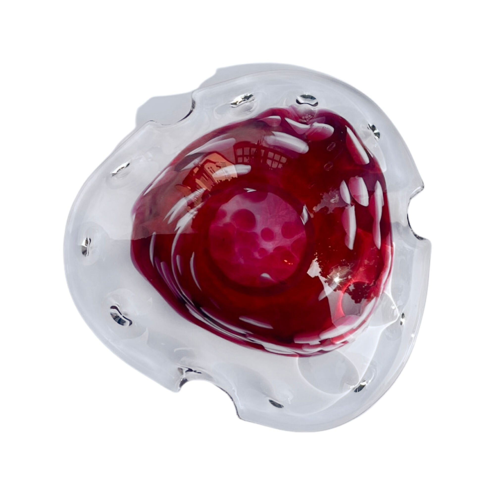Organic glass ashtray, Murano, Italy, 1970s
