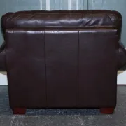 Brown Leather Armchairs, Set of 2
