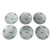 Set of six dessert plates in Saint Amand ironstone earthenware