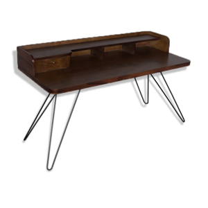 Bureau en noyer du milieu du siècle, années 1950