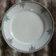 Old round plate made of ironstone
