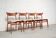 Set of teak and oak chairs by Schiønning & Elgaard 1960