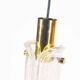 Petite brass and bubble glass pendant chandelier by Glashutte Limburg
