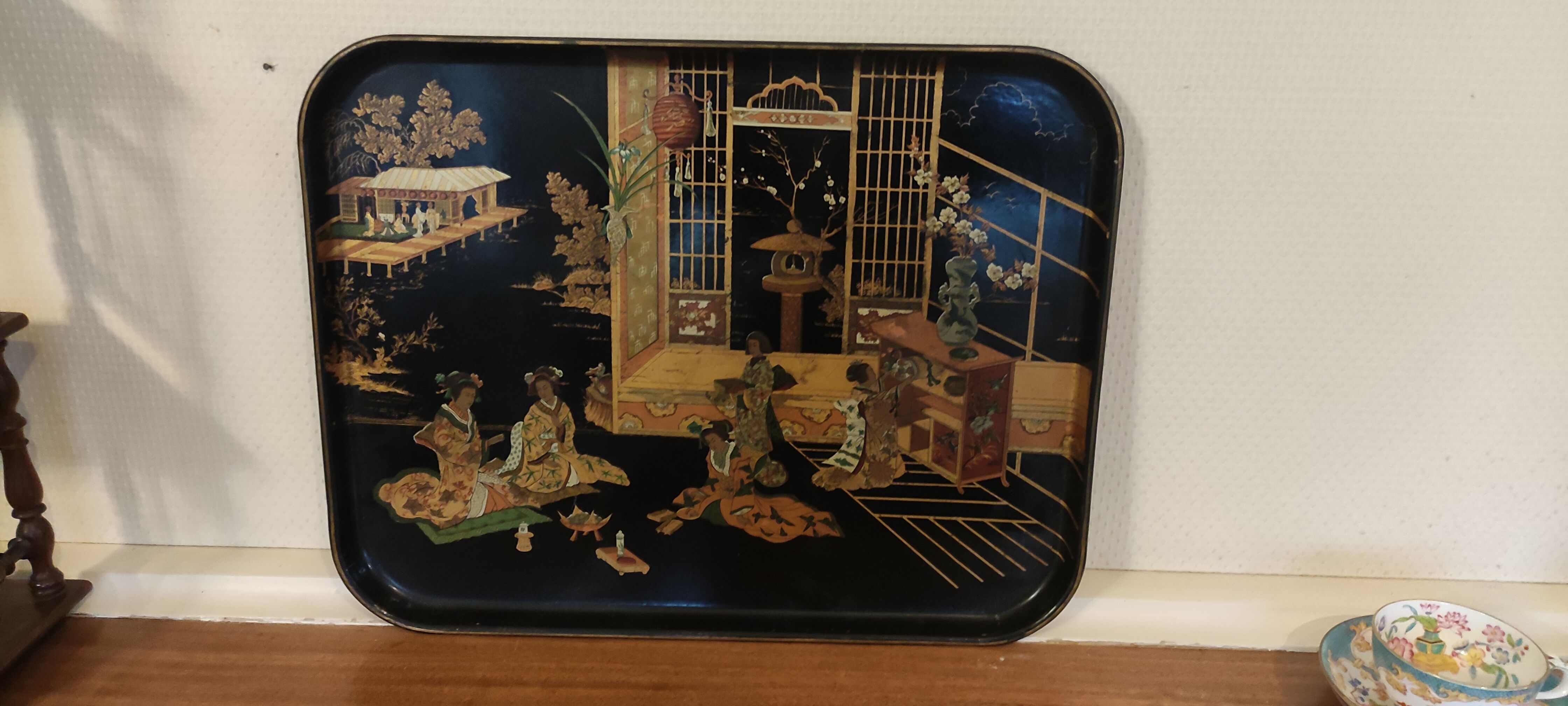 Tray Napoleon III Japanese decoration