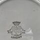 6 flat plates tulip pattern, longwy. Art deco