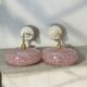 Pair of Art Deco speckled glass sconces