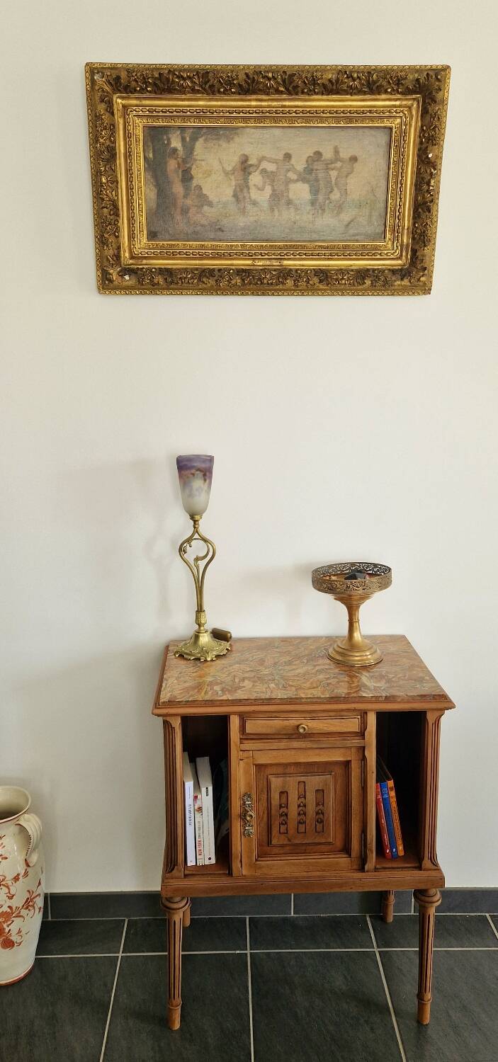 Louis XVI style wood and marble furniture