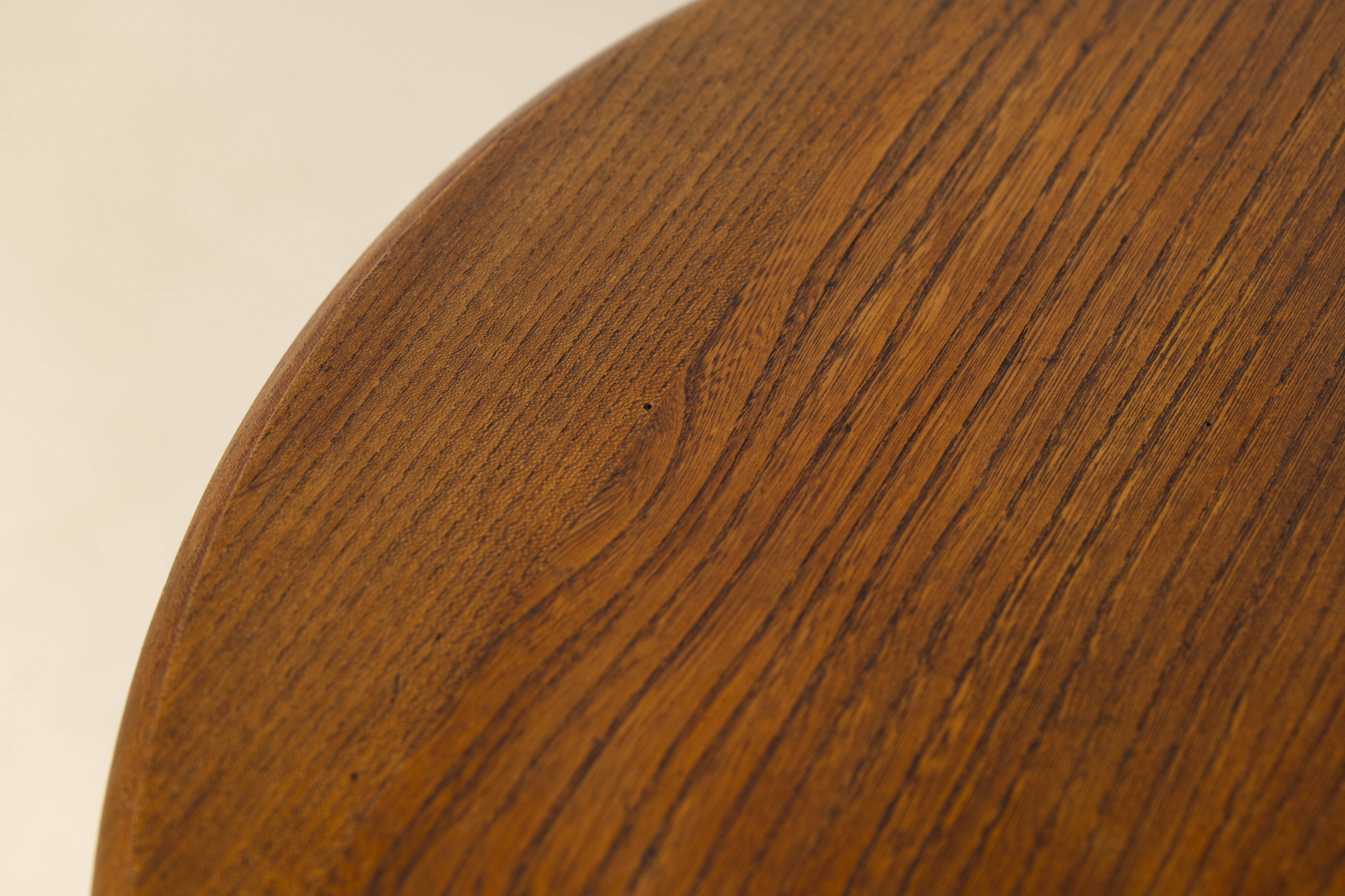 Vintage round Bobbin side table