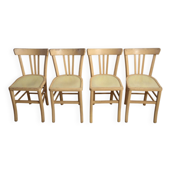 Lot de 4 chaises bistro Luterma vintage