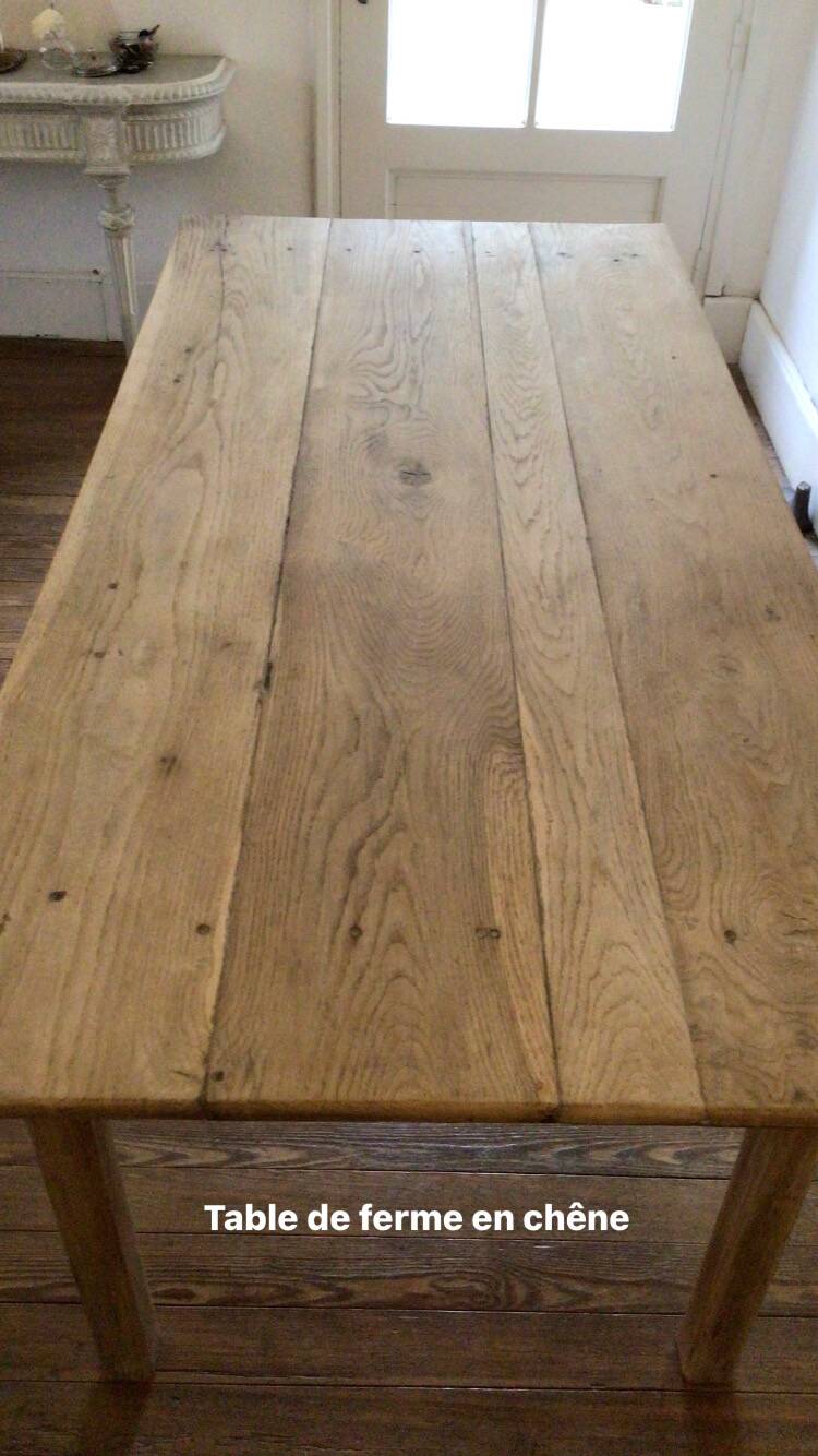 Table de ferme en chêne 1m85