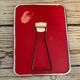 Silver-plated tabletop barber mirror