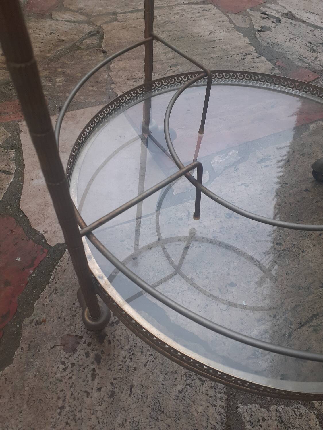 Brass rolling trolley