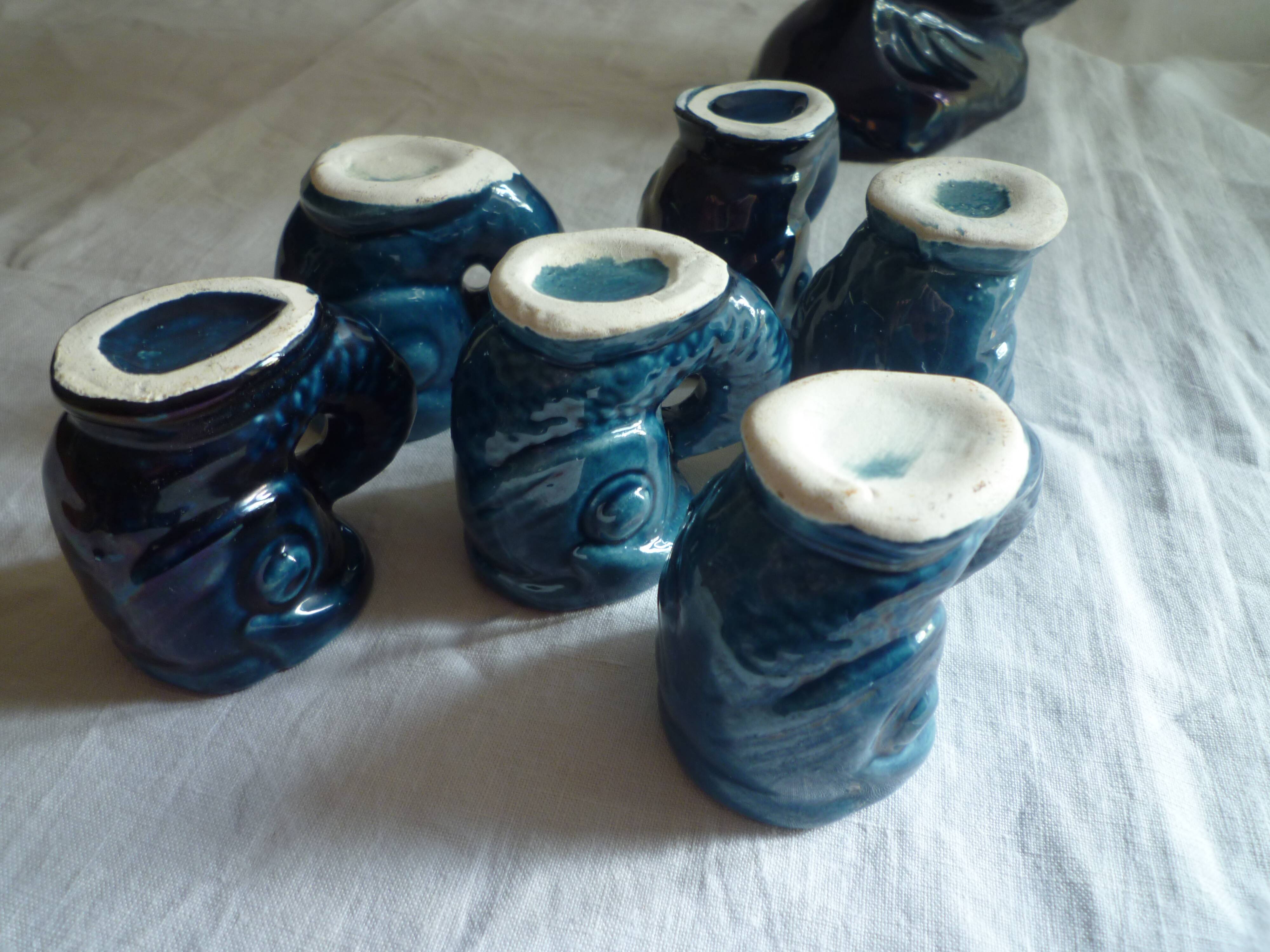 Fish liqueur service, 7 pièces