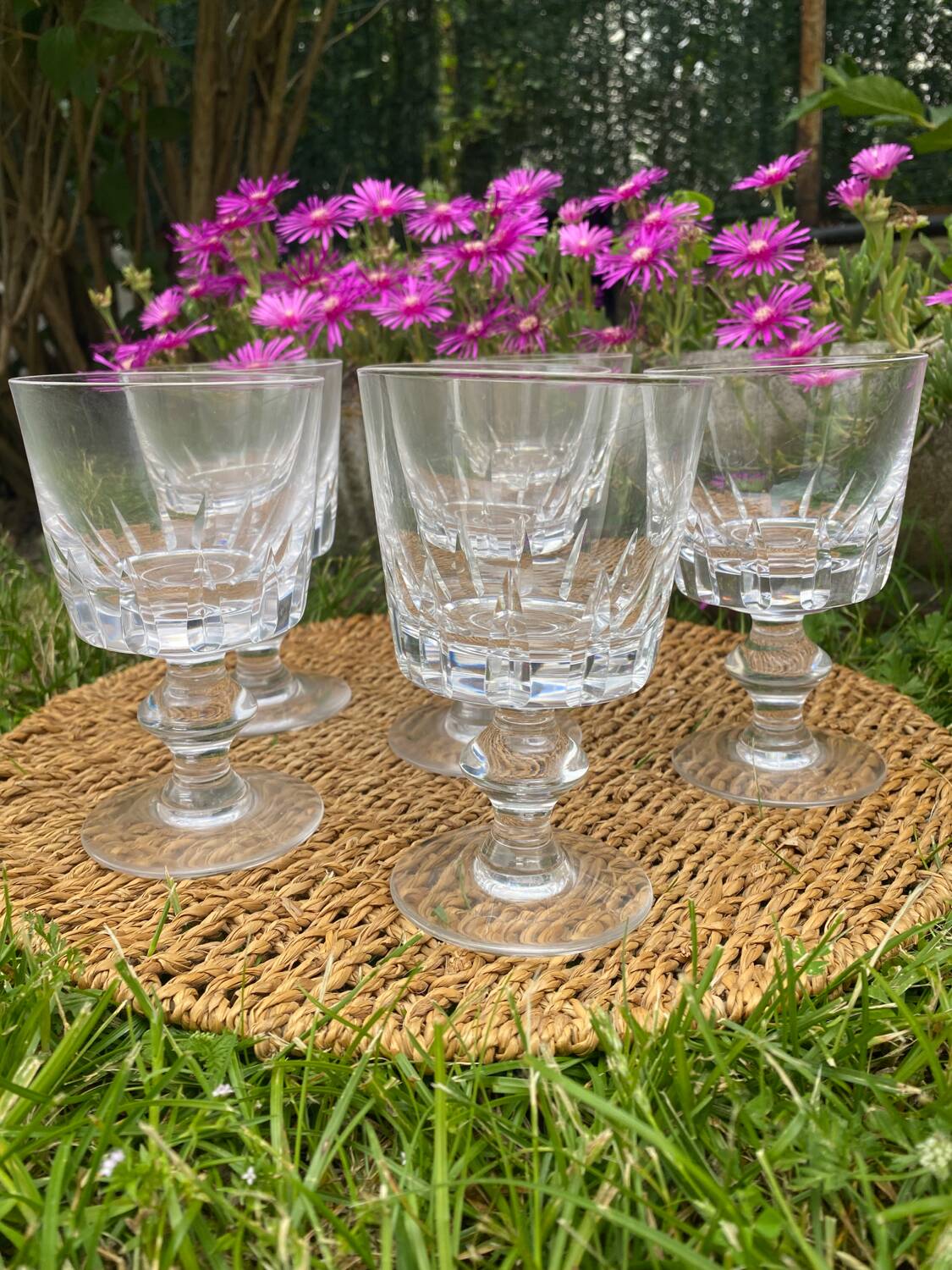 6 Portieux crystal glasses
