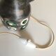 Ceramic lamp 1960 rope lampshade