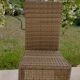 Chaise en osier et rotin