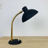 Vintage 50s brass and black lamp