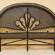 Vintage headboard in black rattan