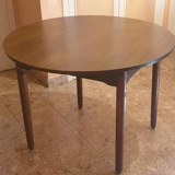 1970s wooden round table