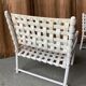 4 white Lounge Chairs Triconfort - Aluminium and plastic - 1980's