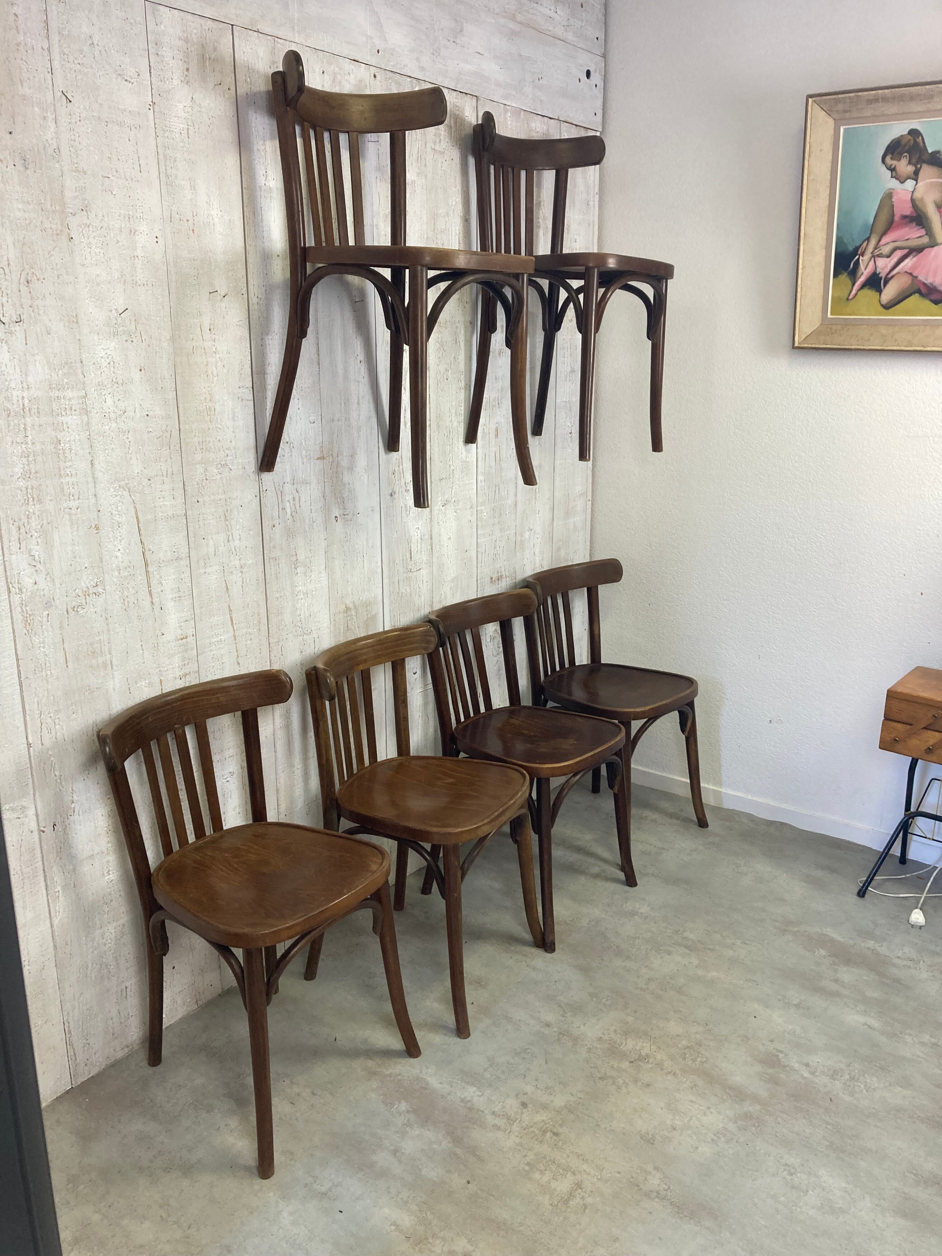 Série de 6 chaises bistrot