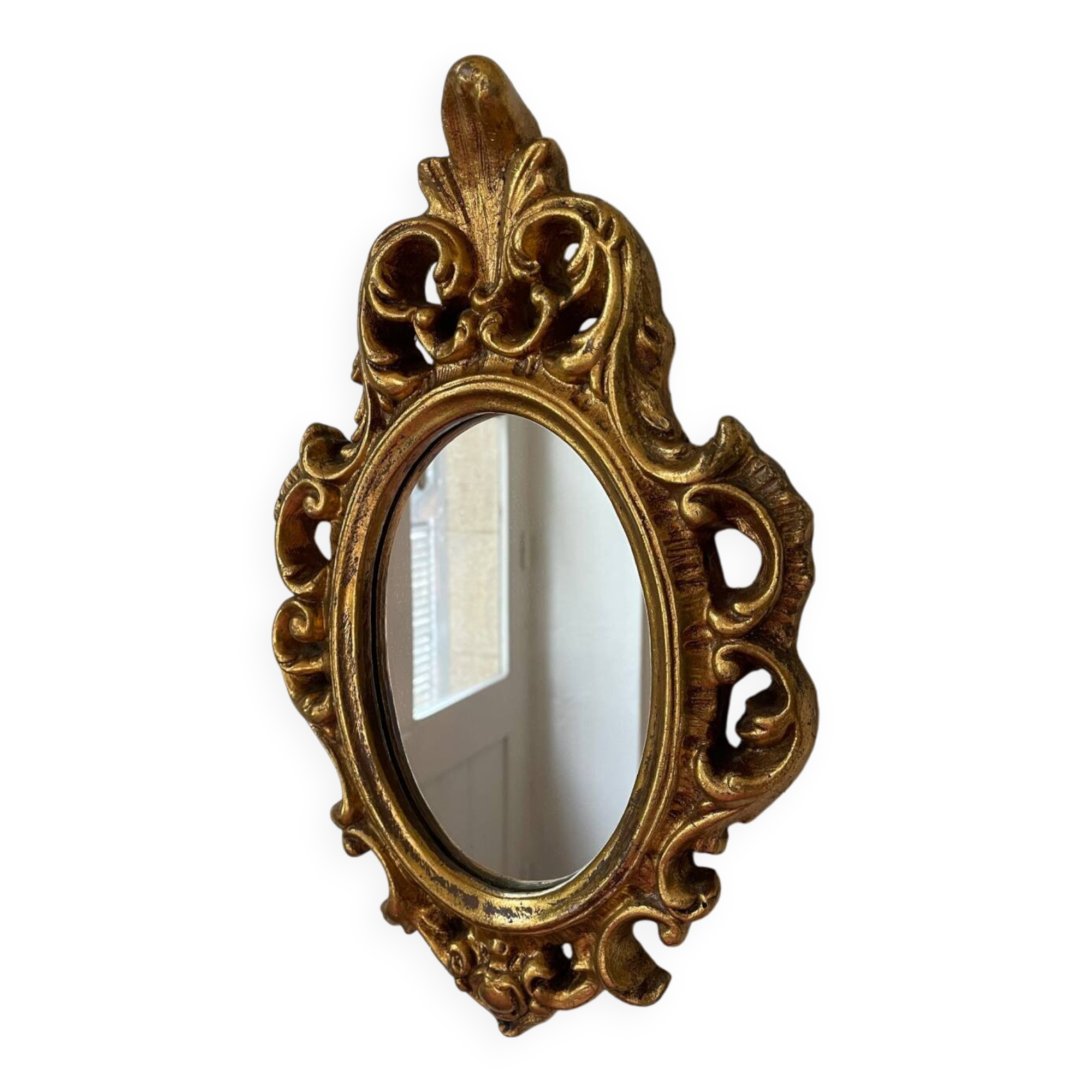 Golden rockery mirror