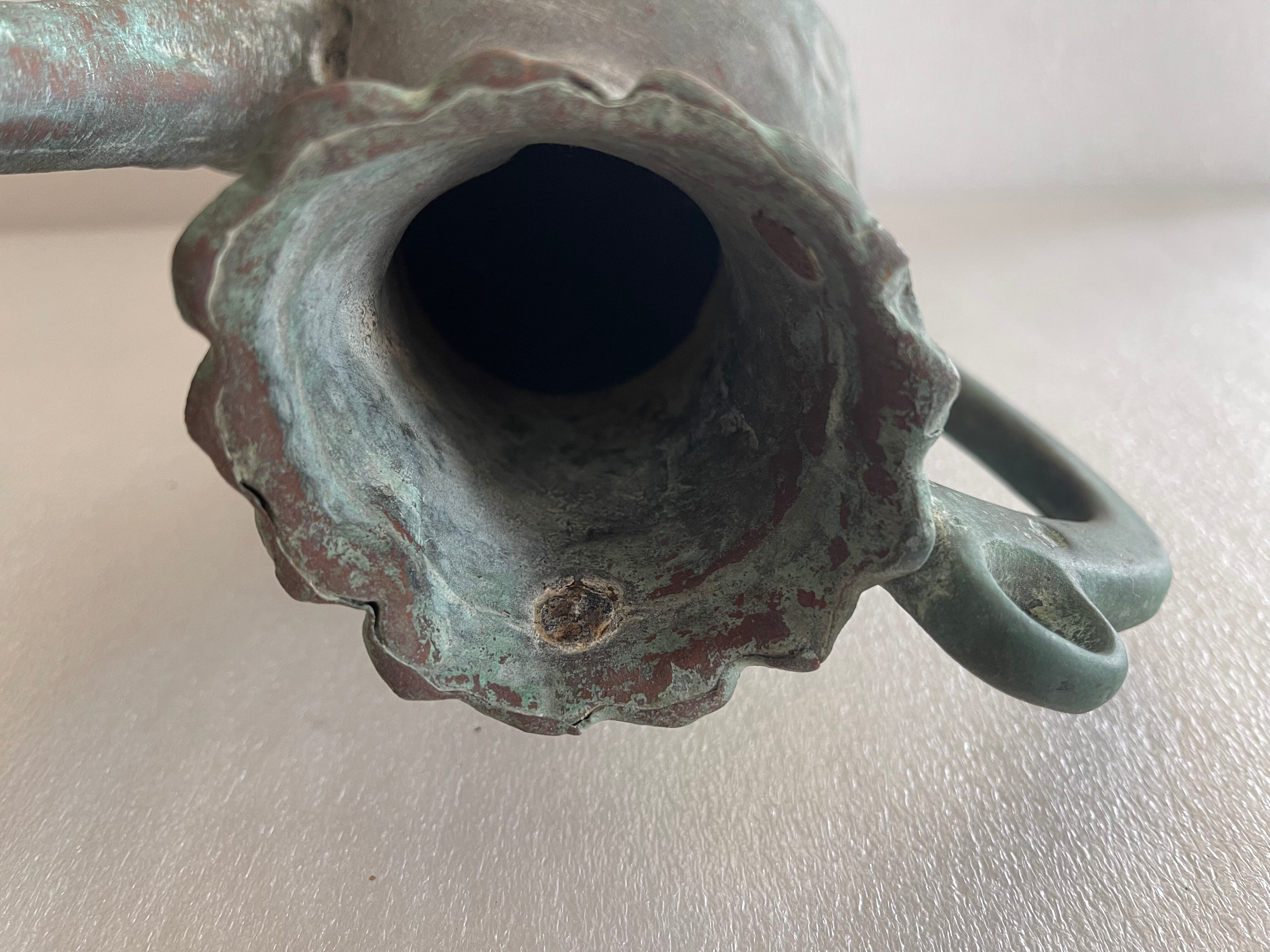 Tinned copper slave gargoulette XVII or XVIII slavery triangular trade