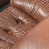 COPPIA DI POLTRONE VINTAGE IN PELLE MARRONE ANNI ’70 MODERNARIATO