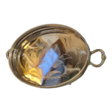 Silver metal serving tray