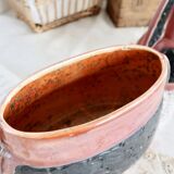 Vintage Red and Black Ceramic Set - Textured Rough Style