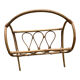 1960s rattan and bamboo magazine rack