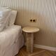 Table d’appoint en travertin table de chevet ronde travertin