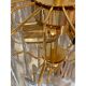 Clear “Selle” Murano Glass and Gold 24k Candlestick