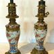 Pair of China porcelain lamp chiseled bronze 19th century