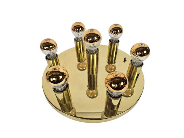 Plafonnier en laiton TZ Schmitz Leuchten, Allemagne milieu XXème