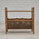 1970s, Danish newspaper side table. Solid oak wood, furniture mesh.