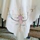Antique embroidered tablecloth 254x166