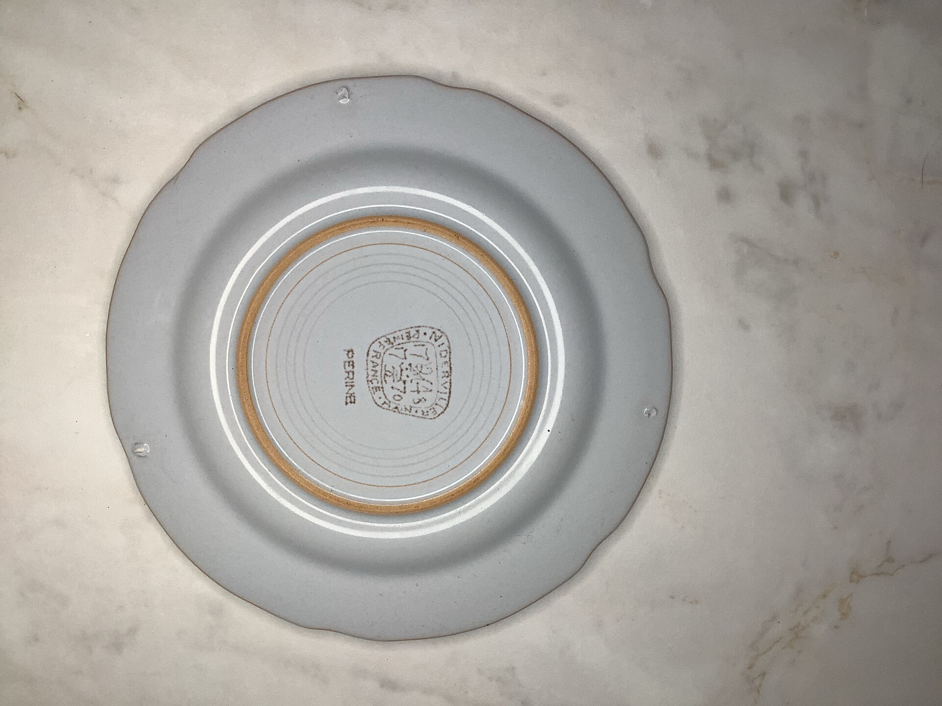Set of 10 small dessert/appetiser plates Niderviller model "P"