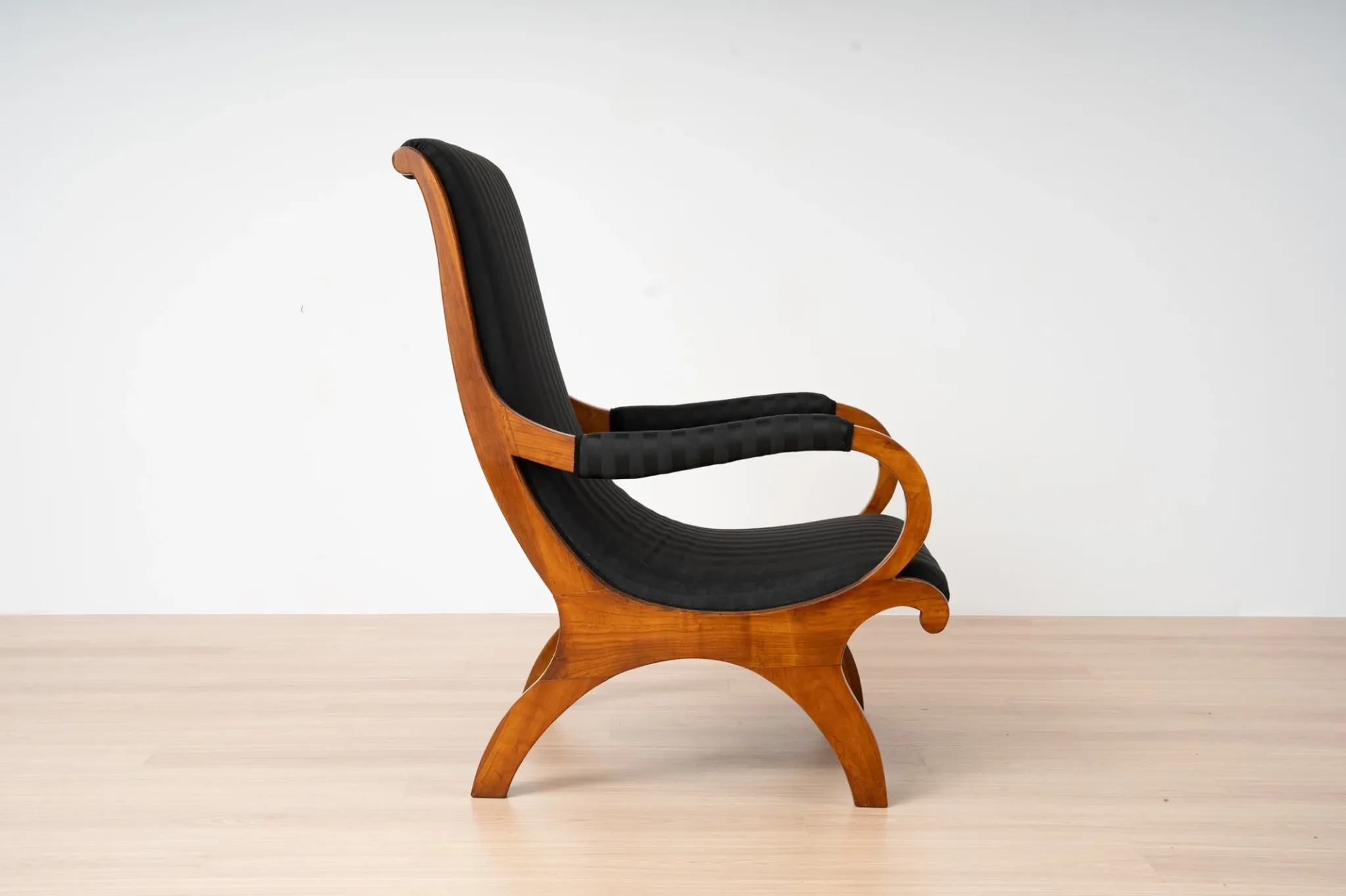 19th-Century Biedermeier Cherrywood Armchair, Germany, circa 1830-1850