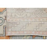 Vintage Turkish Hand-Knotted Wool Cotton Orange Runner Rug 69x271