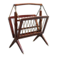 Porte-revues pliable en bois et laiton, Made in Italy