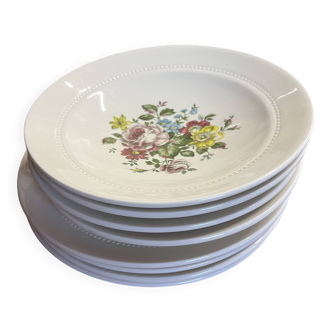 Set of 8 plates: Luneville K&G France "Chaillot de Vercor"