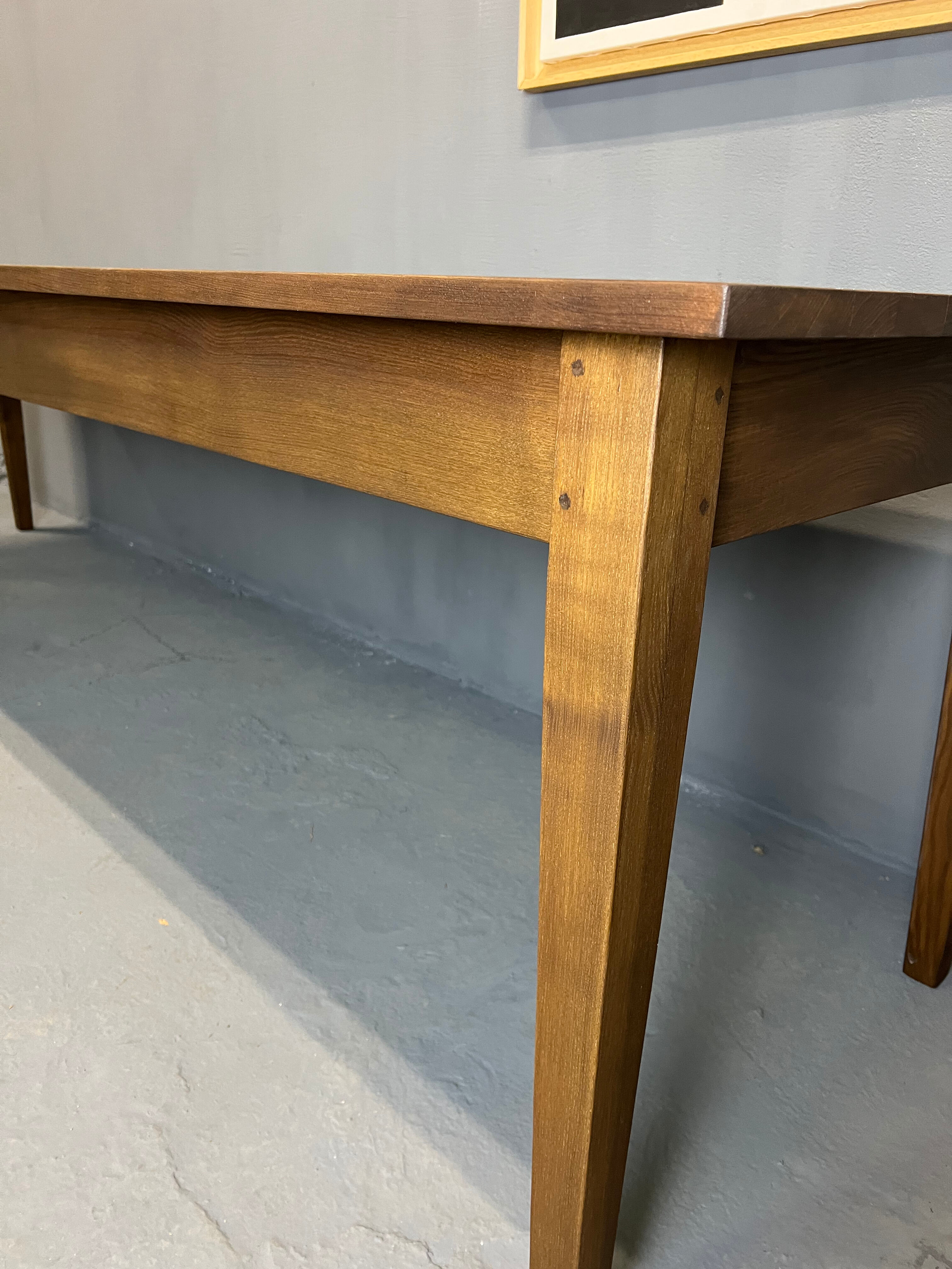 Farmhouse table "Dark Brown", spindle legs XXL 300 X 90 cm