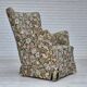 1970s, Danish armchair, reupholstered, flowers furniture fabric.