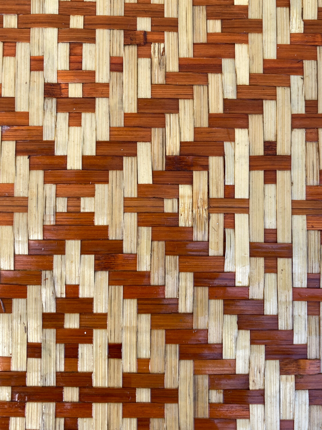 Rattan top and woven wood 1970
